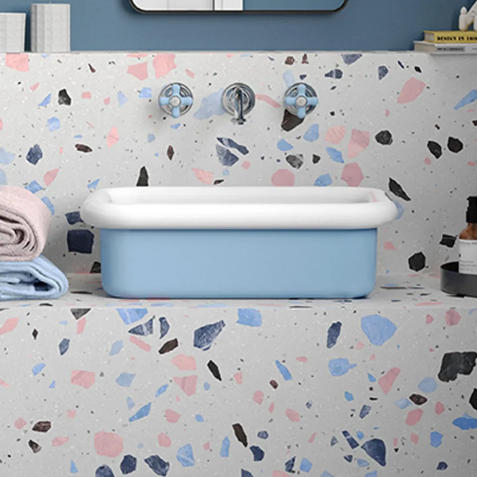 Vasque à poser rectangulaire en céramique - Holly Viadurini