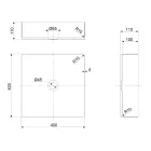 Vasque à poser carrée en acier inoxydable en différentes finitions - Calendula Viadurini
