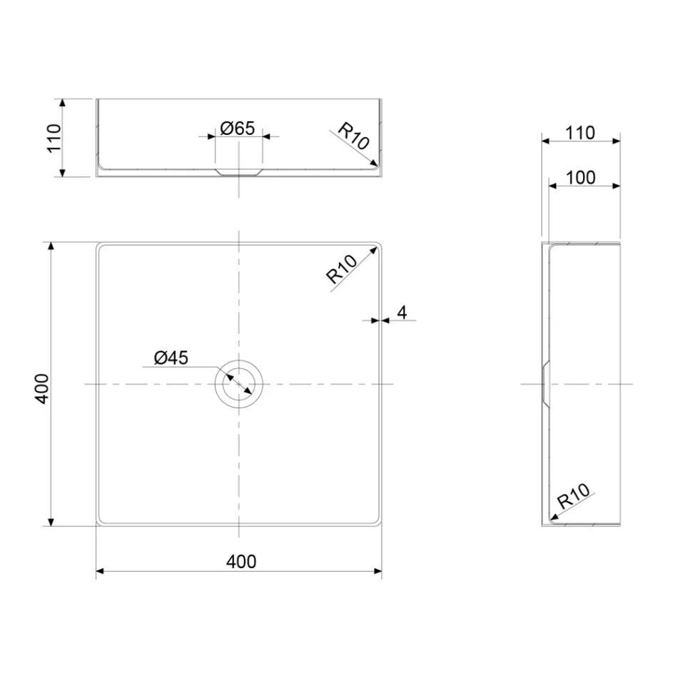 Vasque à poser carrée en acier inoxydable en différentes finitions - Calendula Viadurini