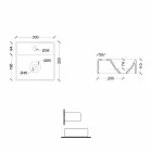 Lavabo en céramique de conception moderne carrée ou rectangulaire fabriqué en Italie - Loi Viadurini