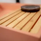 Vasque à Poser Rectangulaire en Terrazzo Orange du Mali - Azalée Viadurini