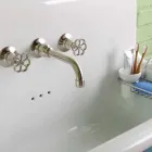 Lavabo rectangulaire mural en céramique genre vintage Henry Viadurini