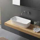 Lavabo à poser rectangulaire moderne au design céramique - Lipperialav1 Viadurini