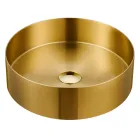 Vasque à poser ronde en acier inoxydable en différentes finitions - Fiordaliso Viadurini