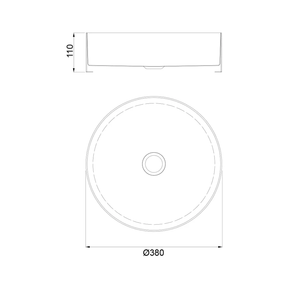 Vasque à poser ronde en acier inoxydable en différentes finitions - Fiordaliso Viadurini