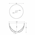 Lavabo rond en céramique blanche ou colorée Star Round50 Viadurini