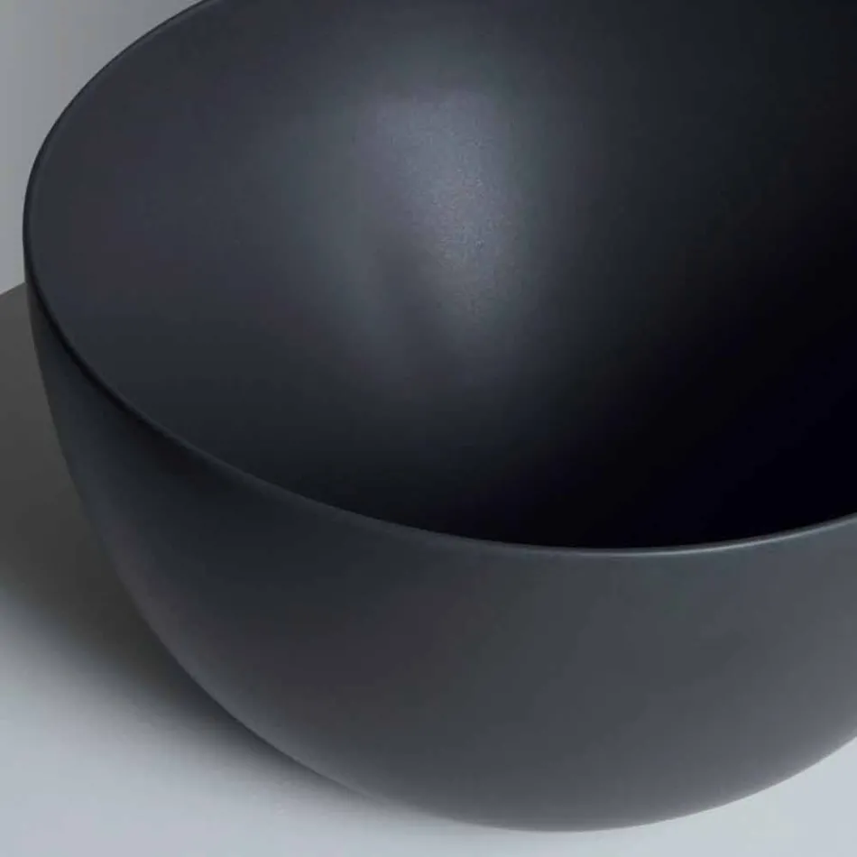 Lavabo rond en céramique blanche ou colorée Star Round50 Viadurini