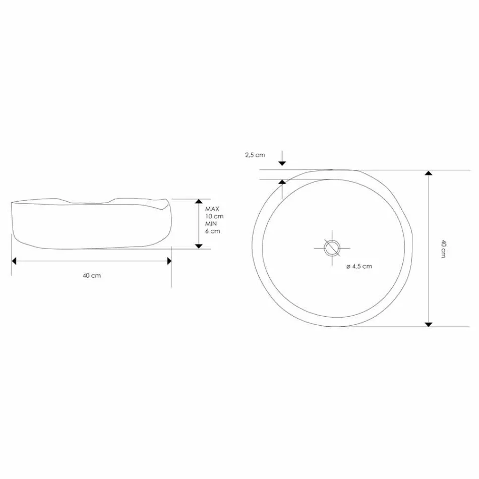 Lavabo à poser moderne en teck naturel poli naturel - Zino Viadurini