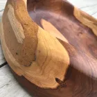 Lavabo à poser moderne en teck naturel poli naturel - Zino Viadurini