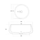Vasque à poser ronde en ciment et résine - Ibisco Viadurini