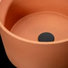 Vasque à Poser Ronde en Terrazzo Orange du Mali - Azalée Viadurini