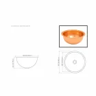 design évier rond en cuivre, fait main, des plantes Viadurini