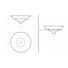 Lavabo semi-encastré avec décorations Bleu Cobalt et Or ou Or Fabriqué en Italie - Capatosta Viadurini