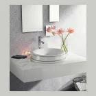 Lavabo de salle de bain semi-encastré en Fire Clay Made in Italy - Erasmo Viadurini