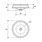 Lavabo design semi-encastré en terre réfractaire peinte à la main produit en Italie, Manilo Viadurini