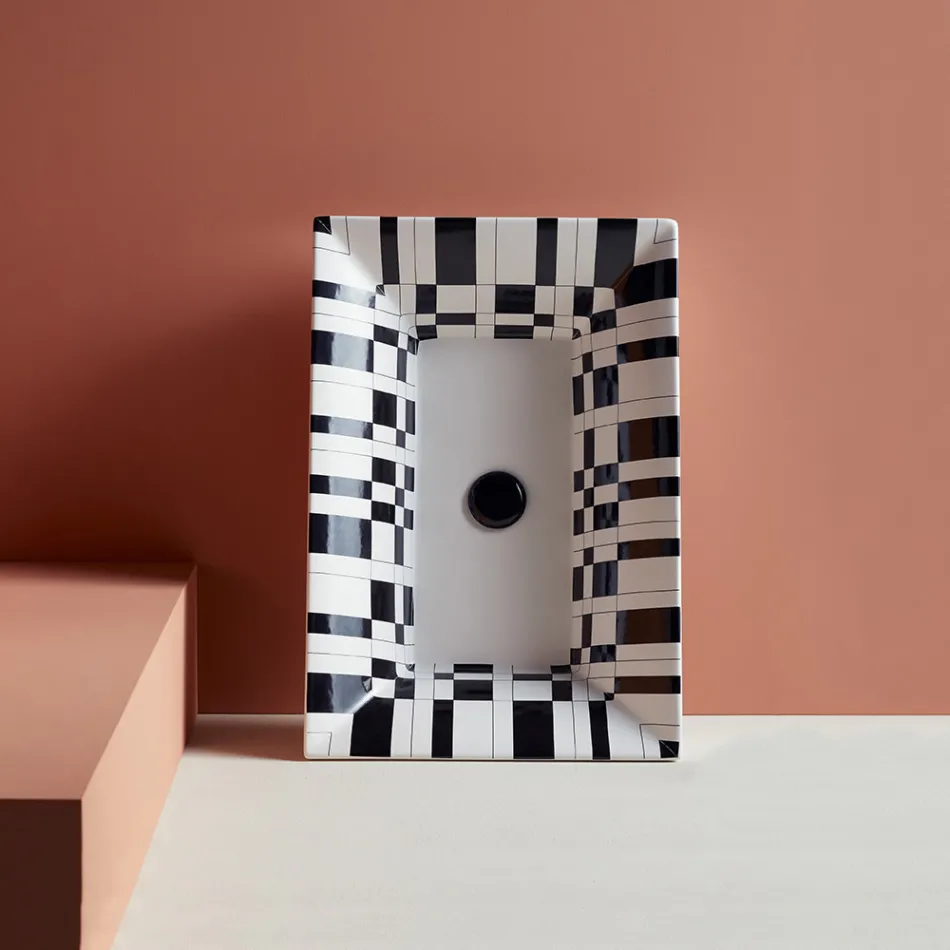 Lavabo semi-encastré en Fire Clay de différentes finitions Made in Italy - Ultima Viadurini