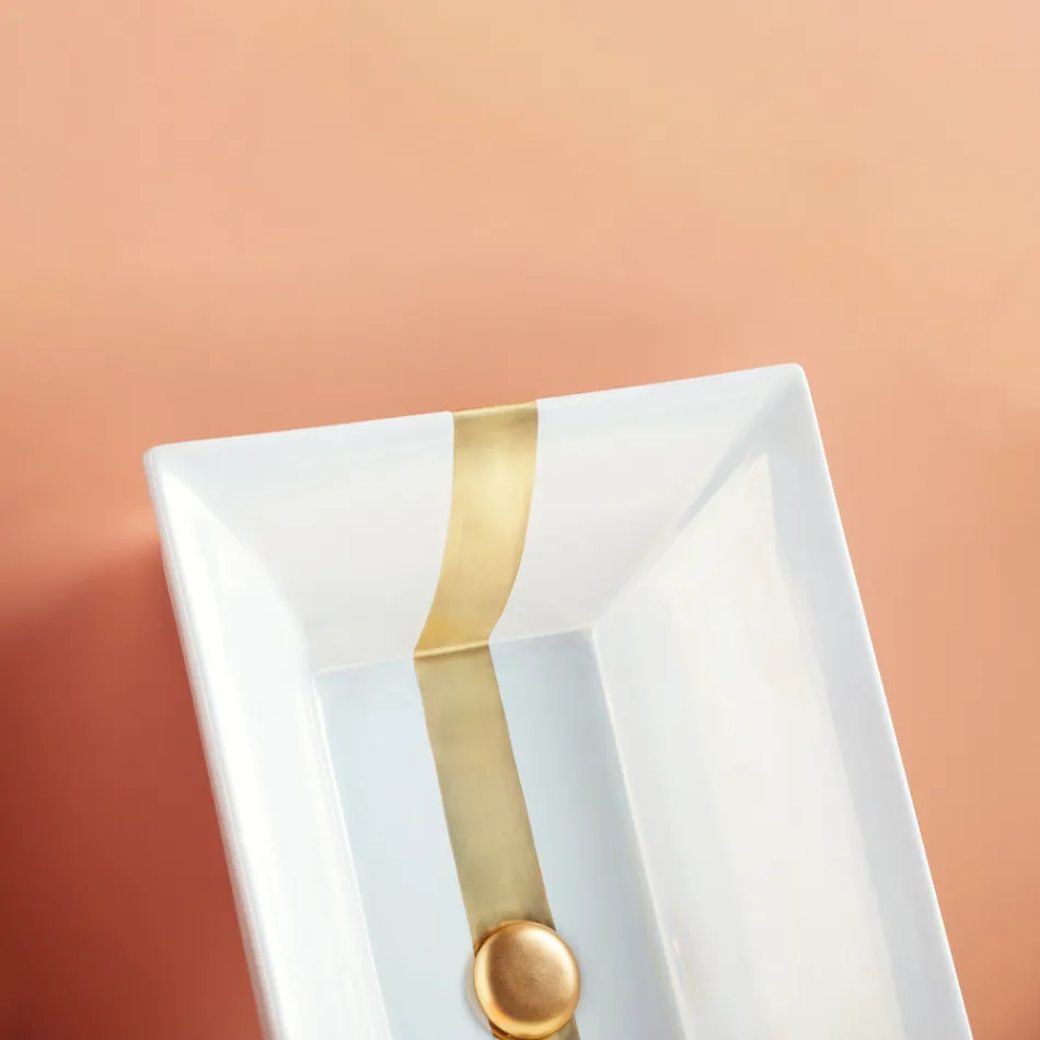 Lavabo semi-encastré en Fire Clay de différentes finitions Made in Italy - Ultima Viadurini