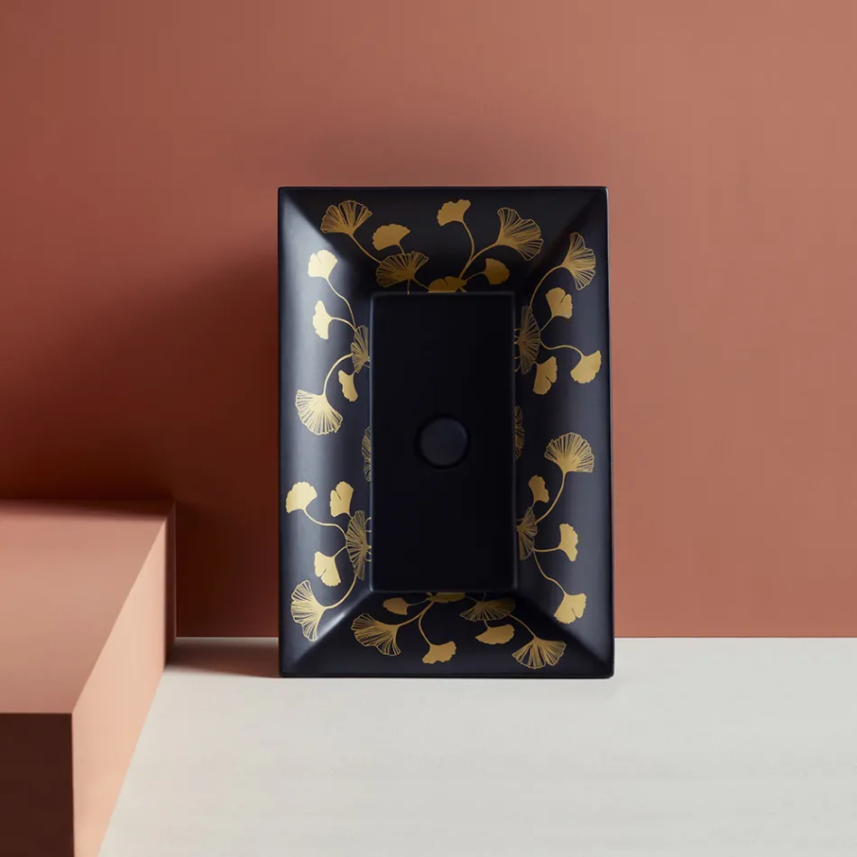 Lavabo semi-encastré en Fire Clay de différentes finitions Made in Italy - Ultima Viadurini