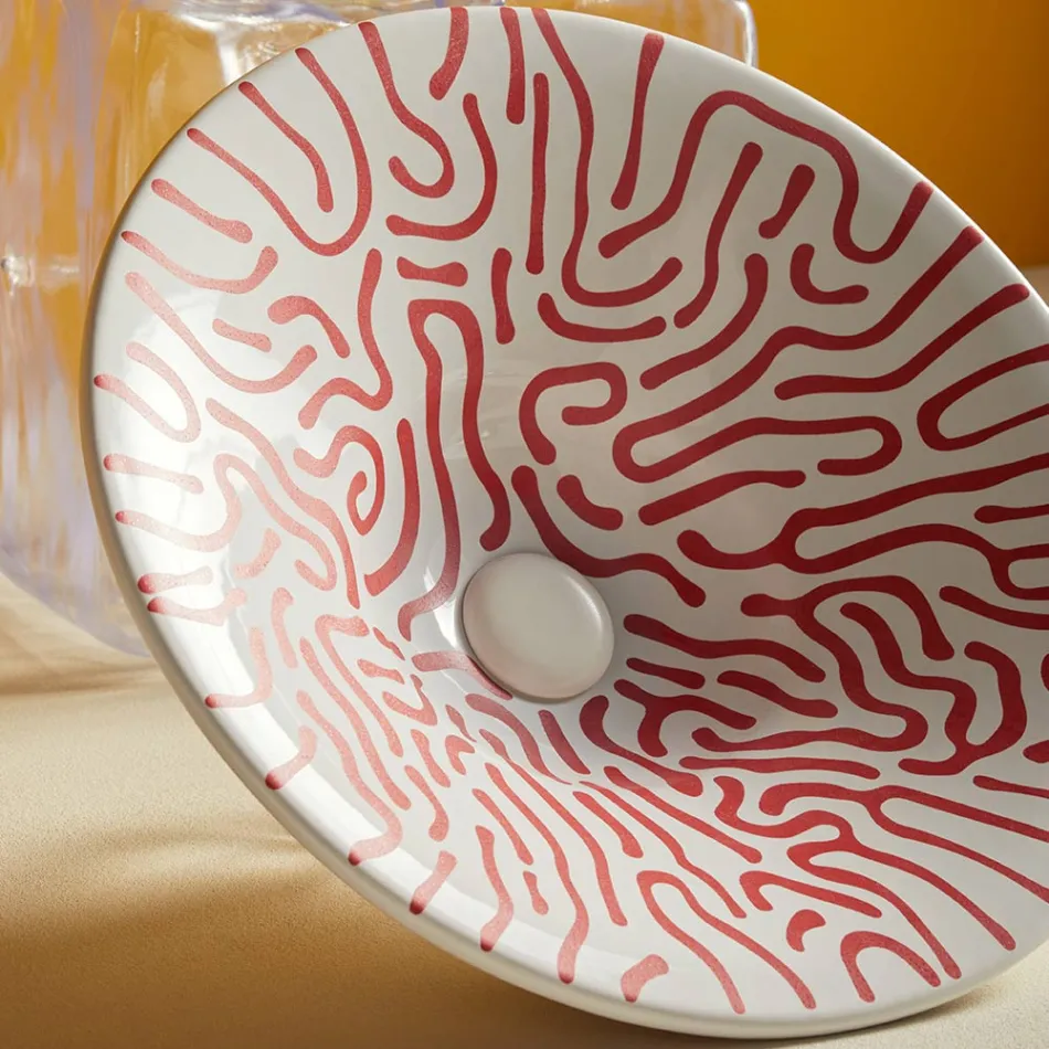 Vasque semi-encastrée en porcelaine française de première qualité - Pausa Viadurini