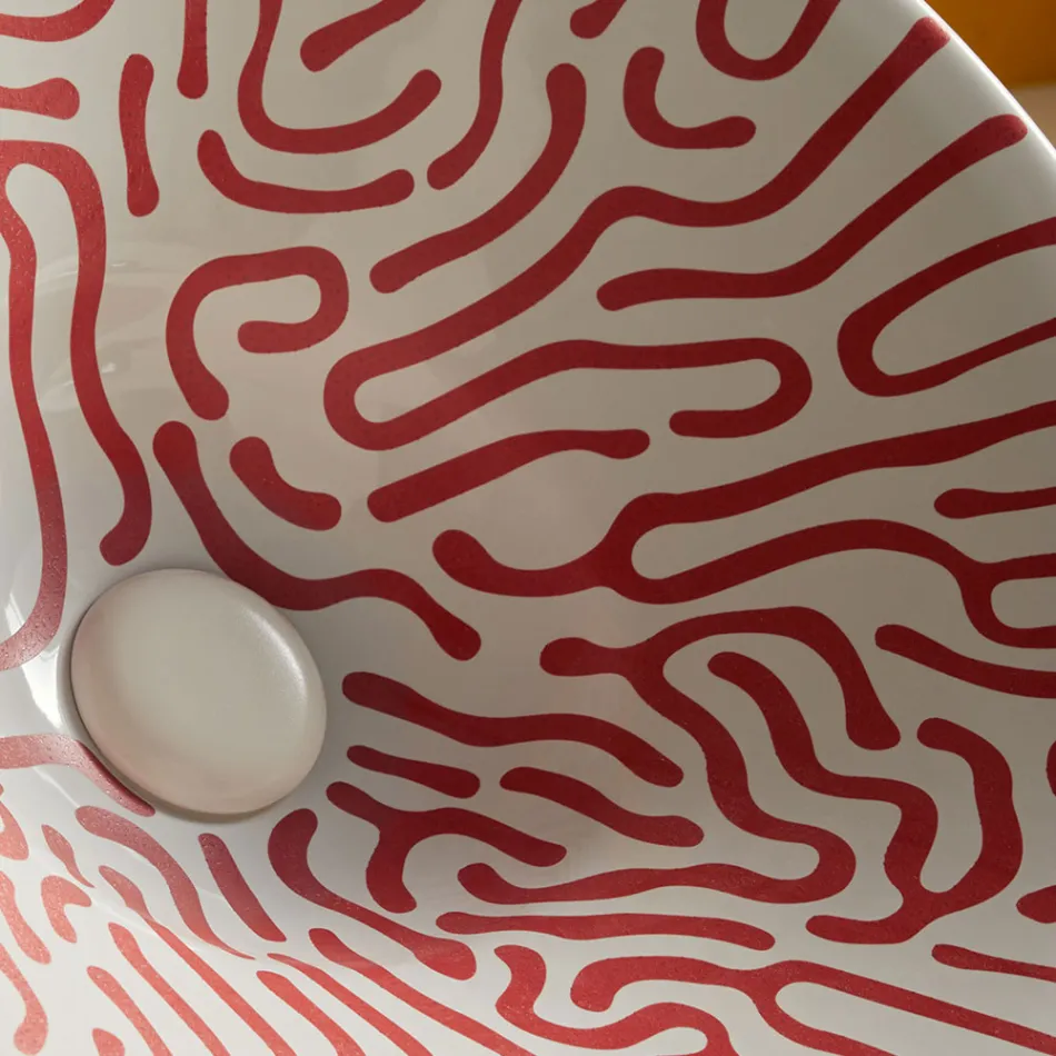 Vasque semi-encastrée en porcelaine française de première qualité - Pausa Viadurini