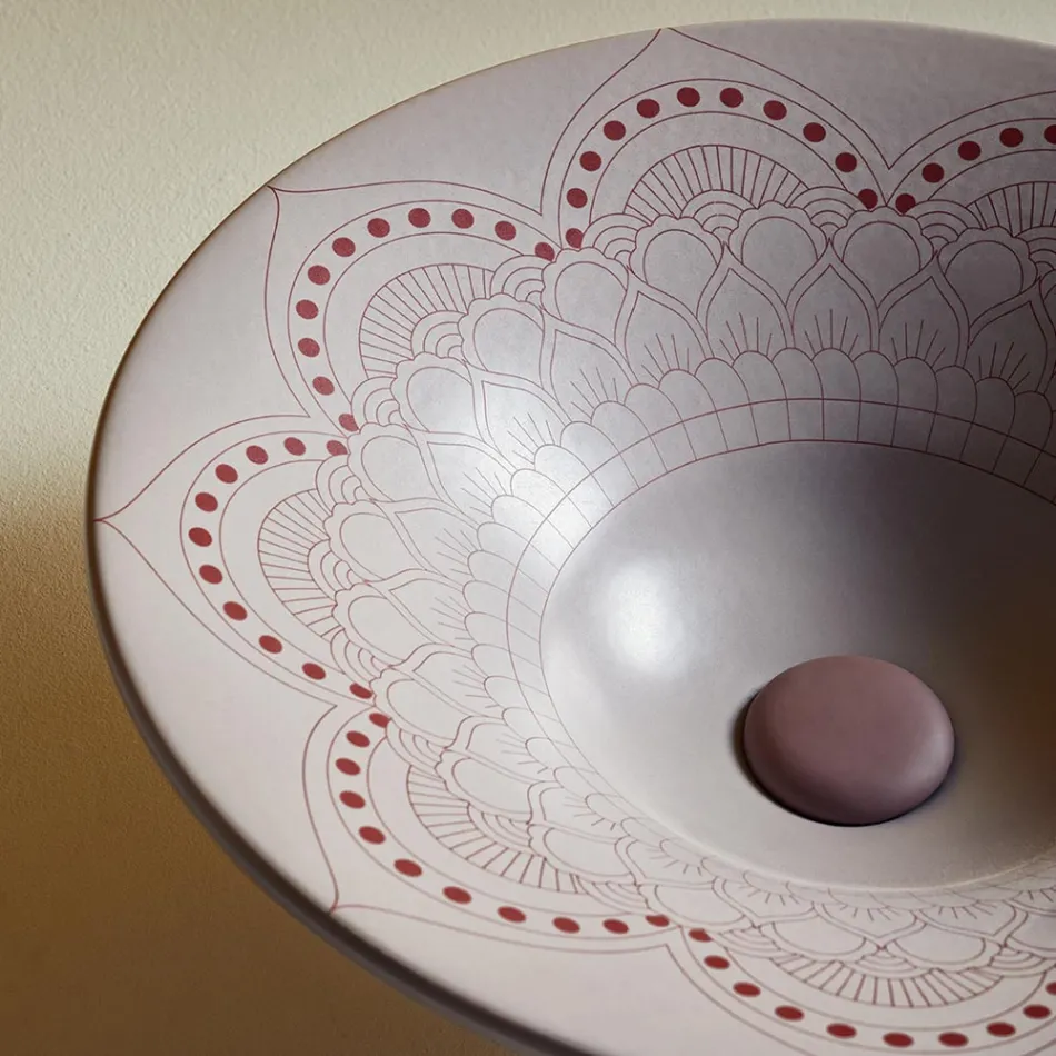 Vasque semi-encastrée en porcelaine française de première qualité - Pausa Viadurini