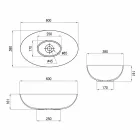 Vasque à poser sphérique en céramique Ø60cm Made in Italy Leivi Viadurini
