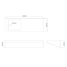 Lavabo à suspendre de design moderne fait en Italie Saddled Viadurini