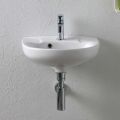 Lavabo mural monotrou en céramique blanche au design classique - Silice