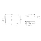 Lavabo suspendu en céramique avec porte-serviettes en option fabriqué en Italie - Graffa Viadurini