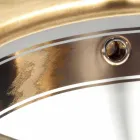 Evier de style baroque en terre cuite et or, fabriqué en Italie, en Égée Viadurini