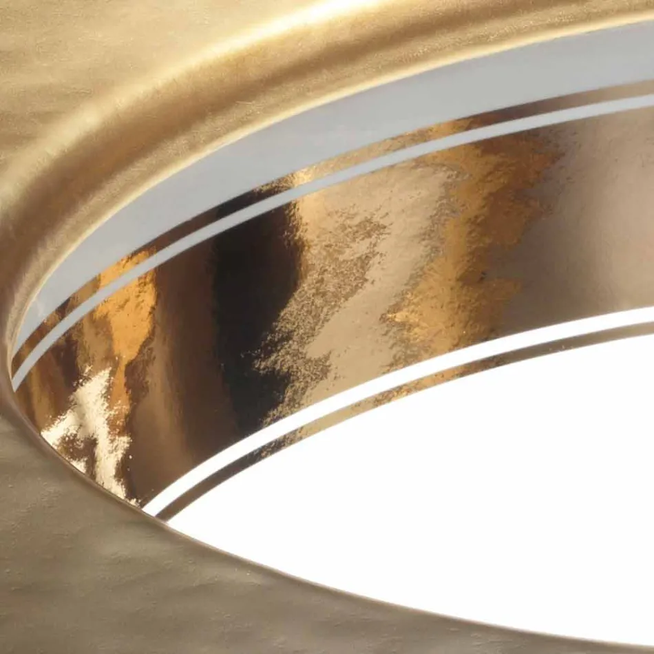 Evier de style baroque en terre cuite et or, fabriqué en Italie, en Égée Viadurini