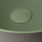 Vasque à poser en Raku foncé, fabriquée en Italie - Gouttière Viadurini