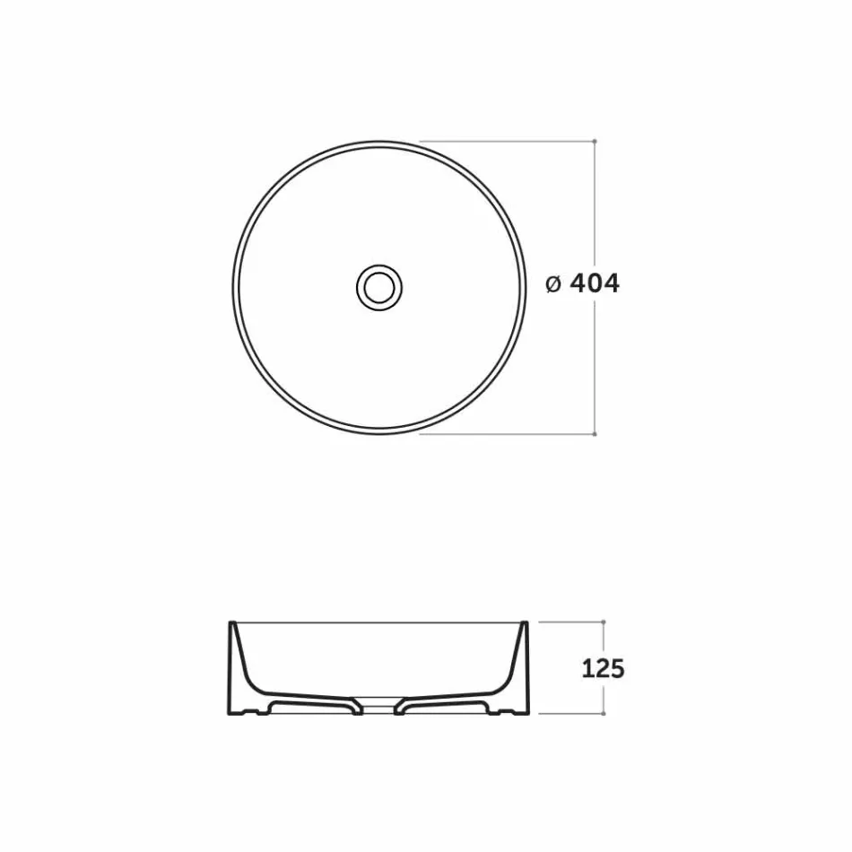 Lavabo rond de 40 cm en céramique blanche ou colorée Leivi Viadurini