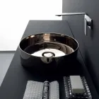 vasque ronde colorée en céramique Icône d'appui Alice Céramique Viadurini