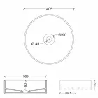 Lavabo rond en céramique Sun Circle d'un diamètre de 40 cm Viadurini