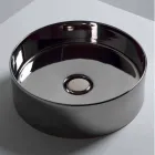 Lavabo rond en céramique Sun Circle d'un diamètre de 40 cm Viadurini