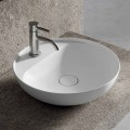 Vasque à poser ronde en céramique Made in Italy pour la salle de bain - Omarance
