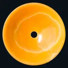 vasque ronde en onyx d'orange Aris Viadurini