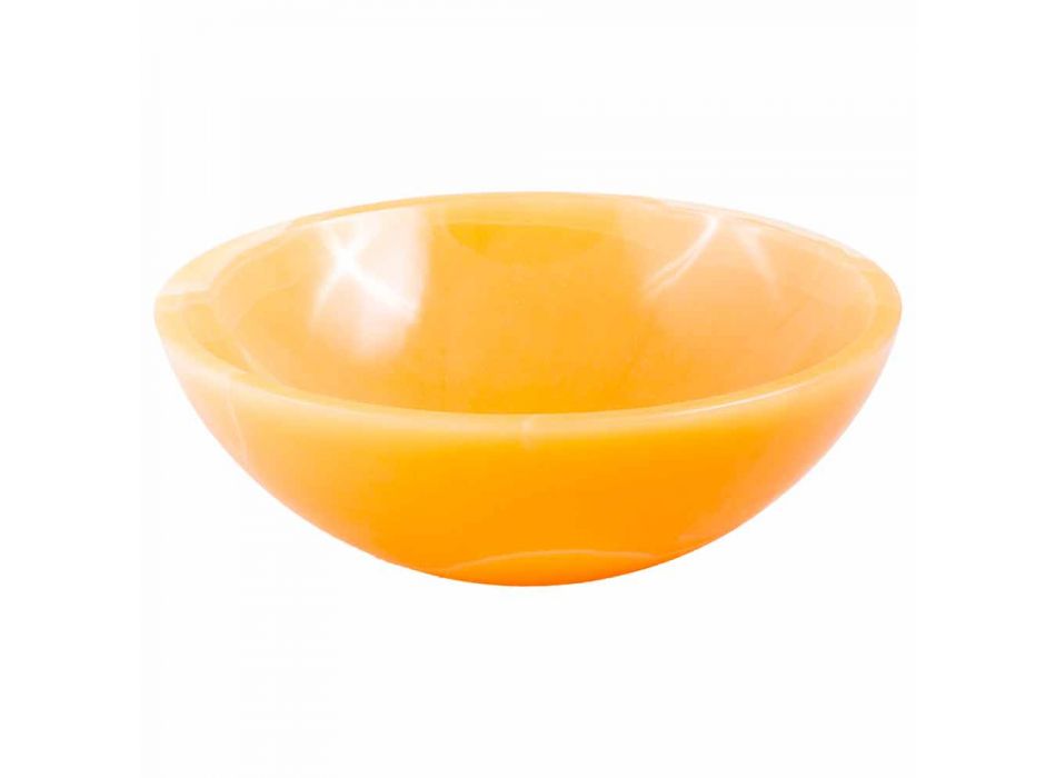 vasque ronde en onyx d'orange Aris Viadurini