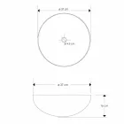 Lavabo rond moderne en métal nickelé Loano Viadurini