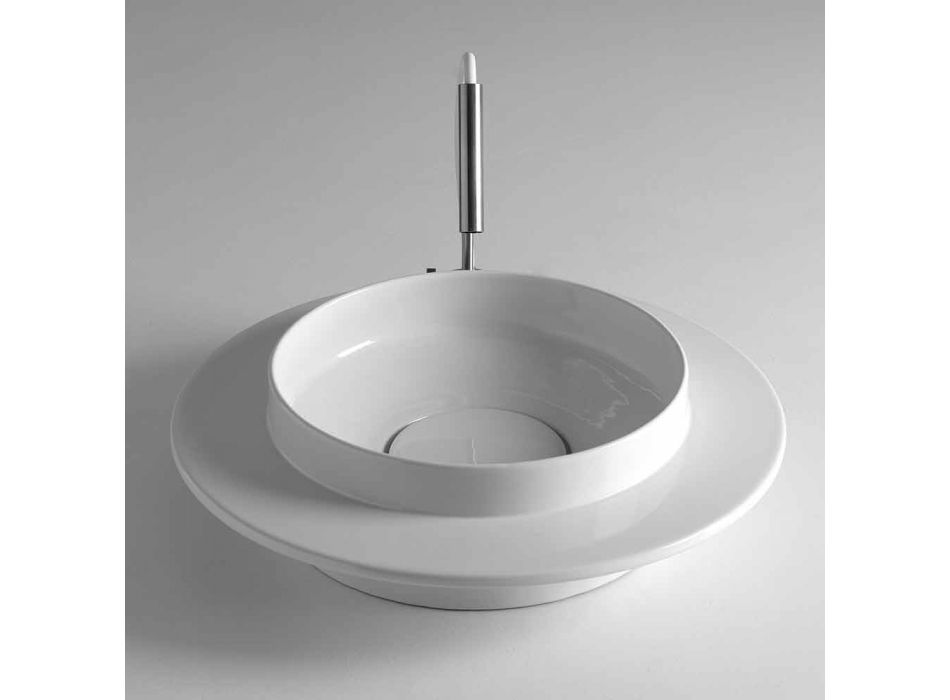 salle de bains ronde évier en céramique design moderne Kathy Viadurini