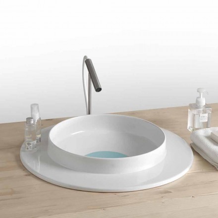 salle de bains ronde évier en céramique design moderne Kathy Viadurini