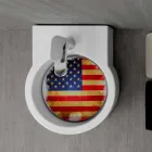 Plan de toilette circulaire lavé à la main / vasque suspendue fabriqué en Italie Tor Viadurini