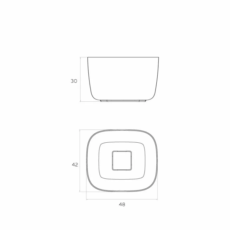 Lavabo sur pied autoportant fabriqué en Italie, Lallio Viadurini