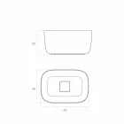 Lavabo sur pied autoportant fabriqué en Italie, Lallio Viadurini