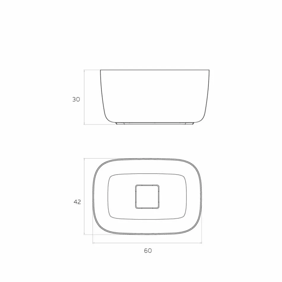 Lavabo sur pied autoportant fabriqué en Italie, Lallio Viadurini