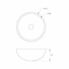 Lavabo suspendu circulaire autoportant fabriqué en Italie, Donnas Viadurini