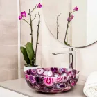 Évier de comptoir en pierre d'agate ronde - Buffalo Viadurini