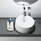 Lavabo à poser circulaire fabriqué en Italie, Forino Viadurini