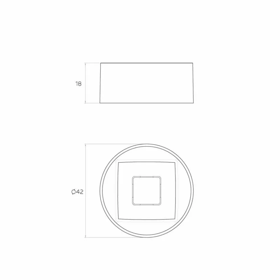 Lavabo à poser circulaire fabriqué en Italie, Forino Viadurini